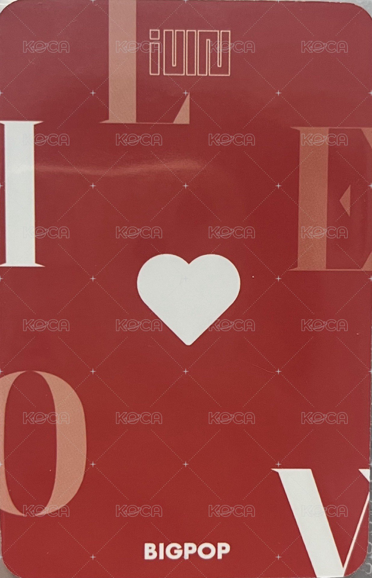 I LOVE bg 1.0 拍立得 幸運卡  背面