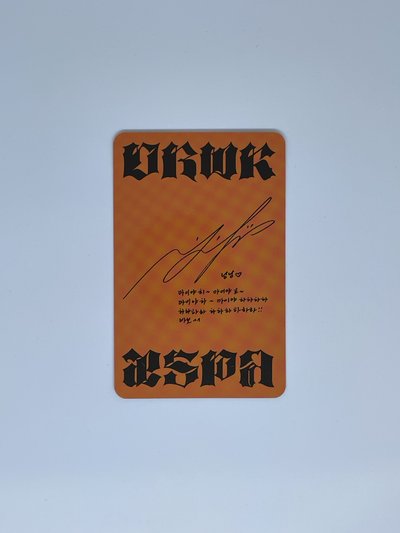 Dirty Work 專輯卡 Worker ver. 寧