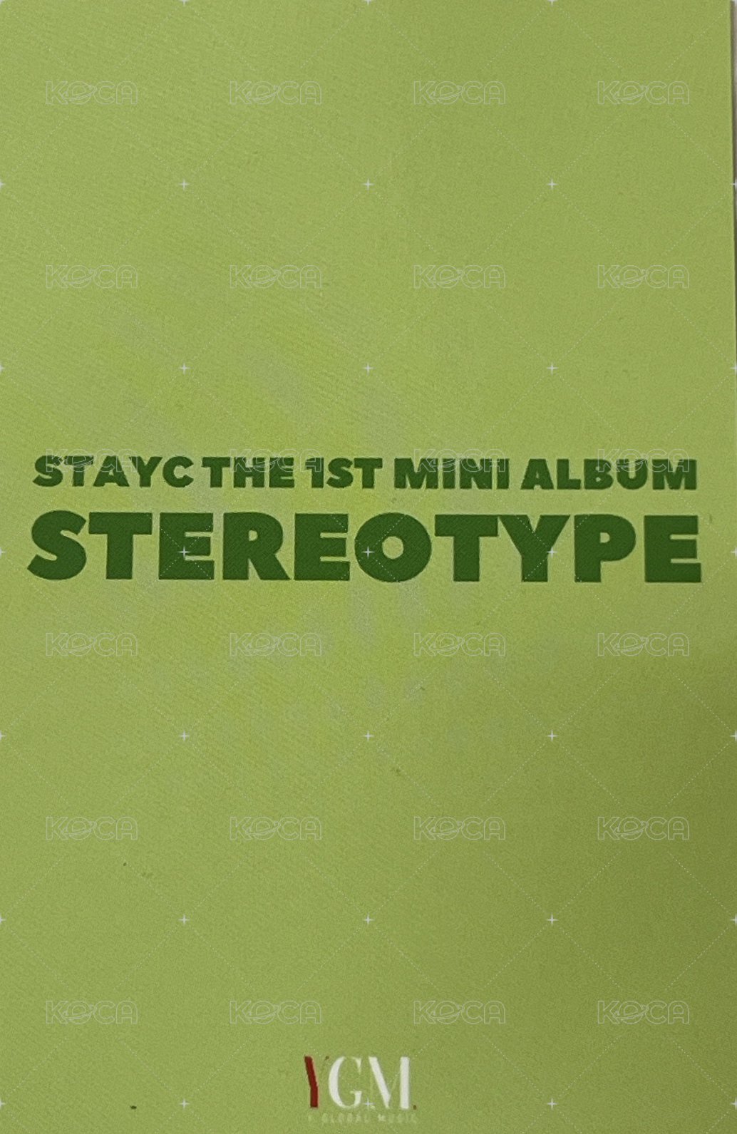 STEREOTYPE Owhat 特典卡  背面