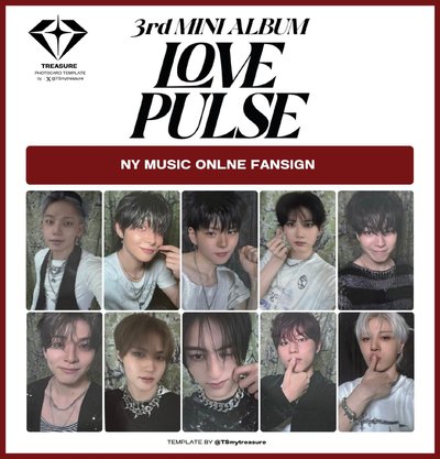 TREASURE Love pulse YGS mg / MP / NY 簽售特典卡