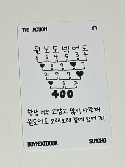 The Action 專輯卡 LoadingVer.Sungho