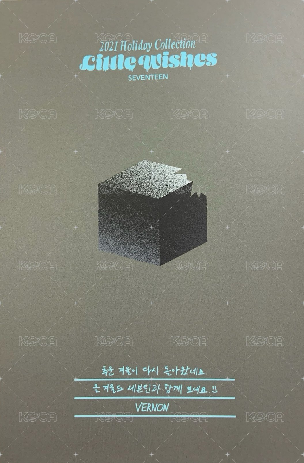 21’HOLIDAY 明信片  背面