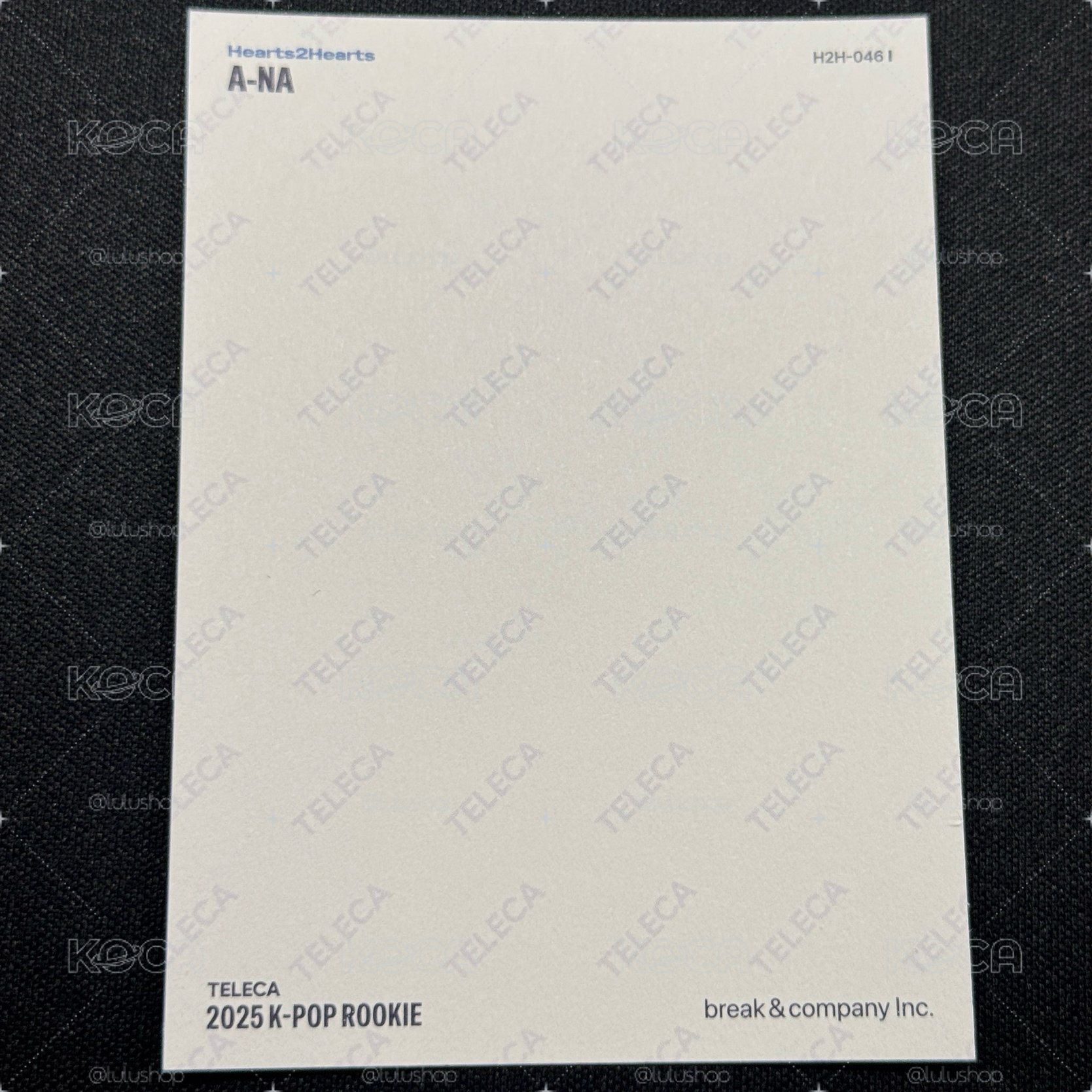H2H 2025 KPOP ROOKIE ID照片卡 （薄卡）