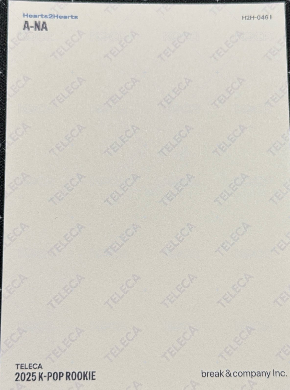 25新秀 Teleca 隨機卡 稀有款 背面