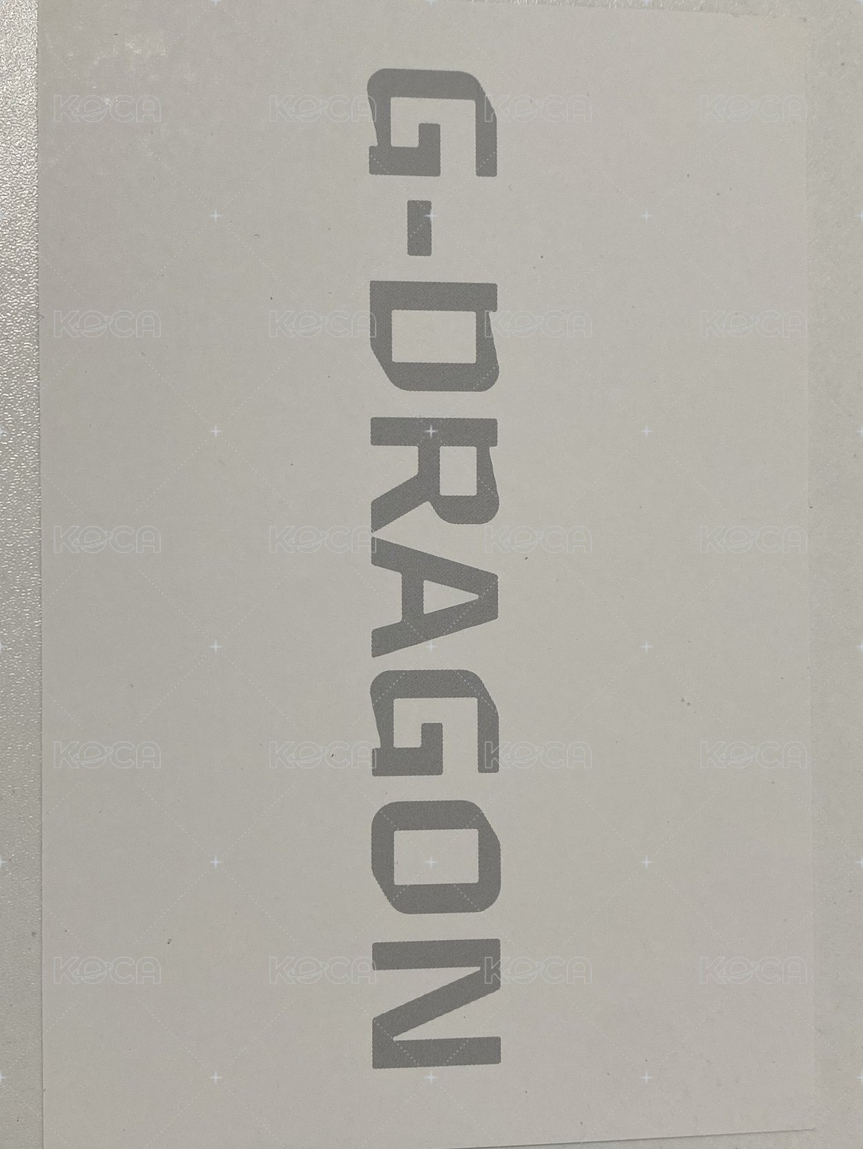 ALIVE yg 明信片  背面