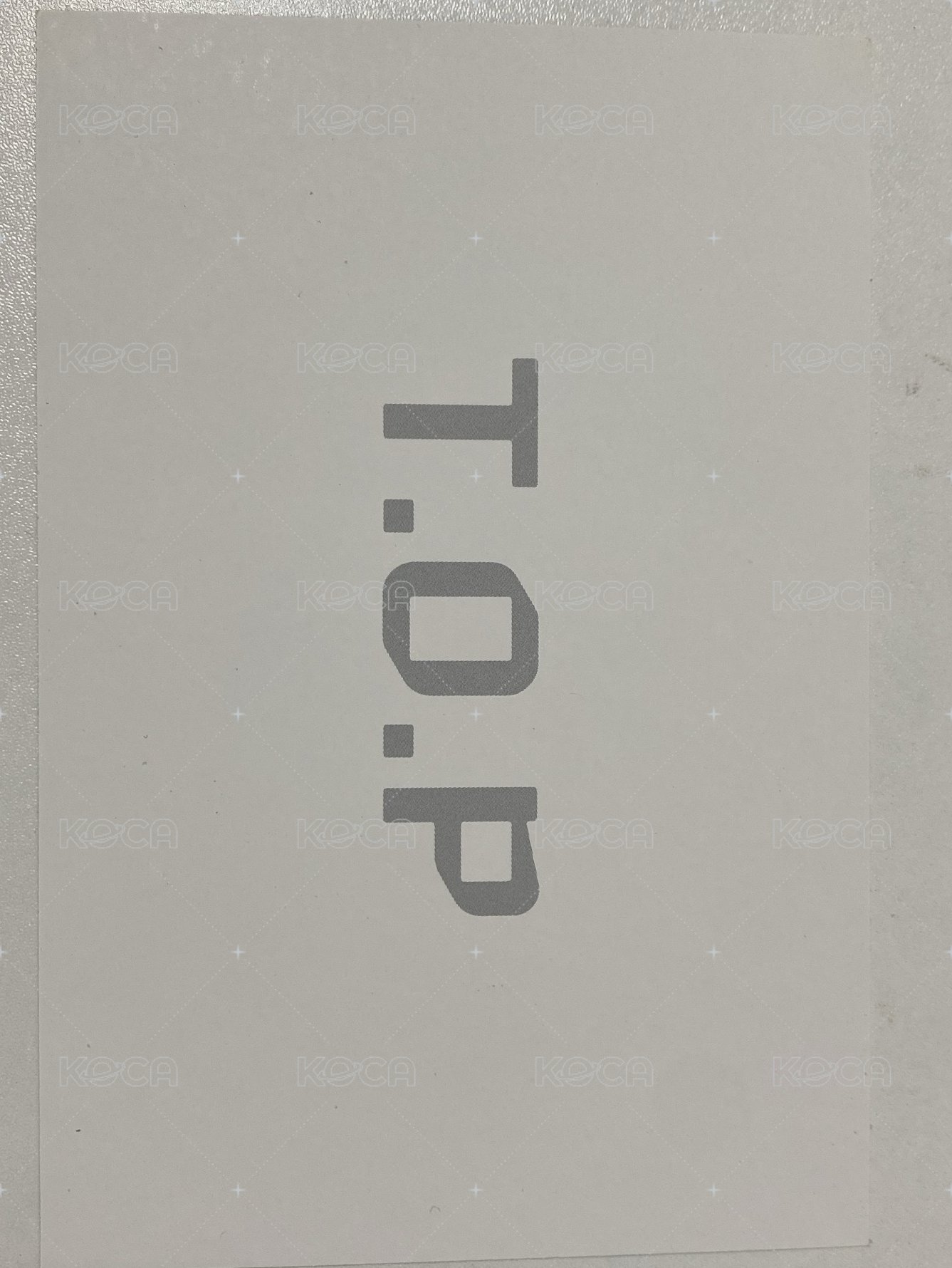 ALIVE yg 明信片  背面