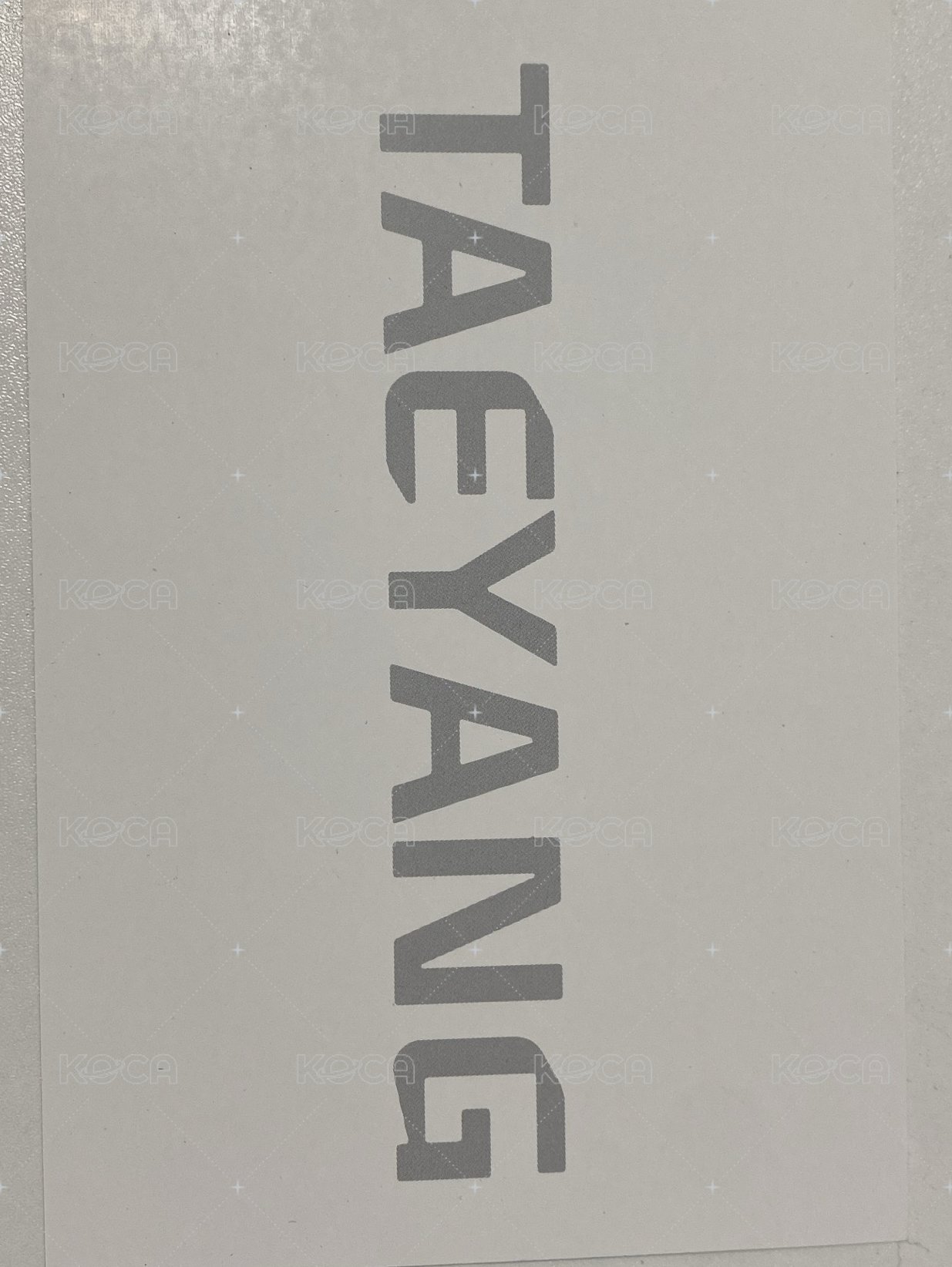 ALIVE yg 明信片  背面