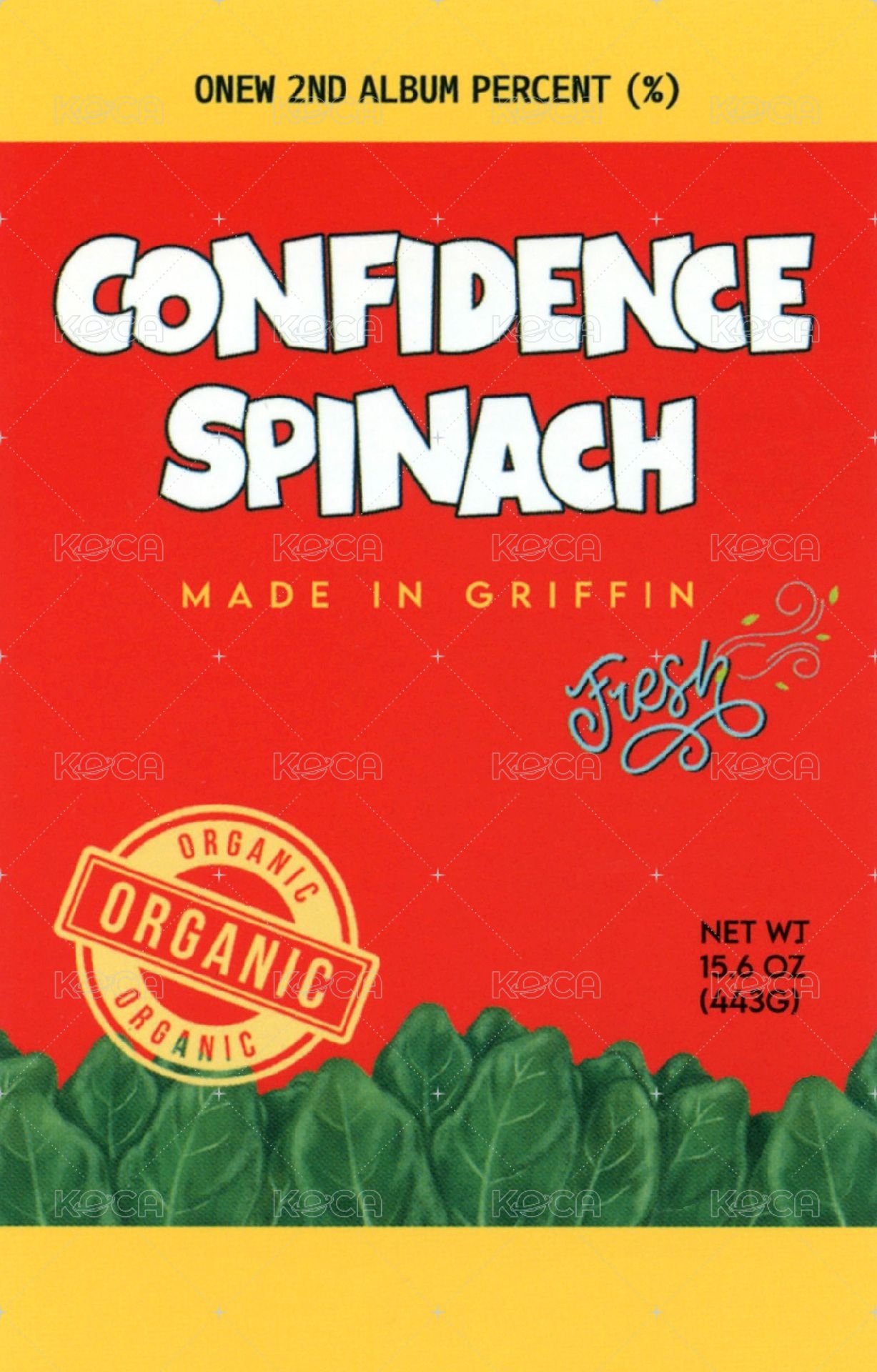 Onew Percent 快閃店 菠菜娃 周邊卡  背面