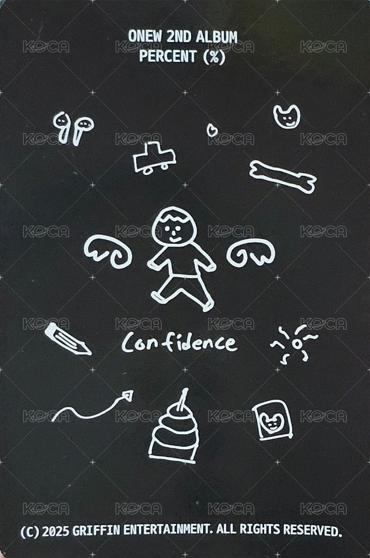 Onew Percent 台灣限定 卡套 周邊卡  背面