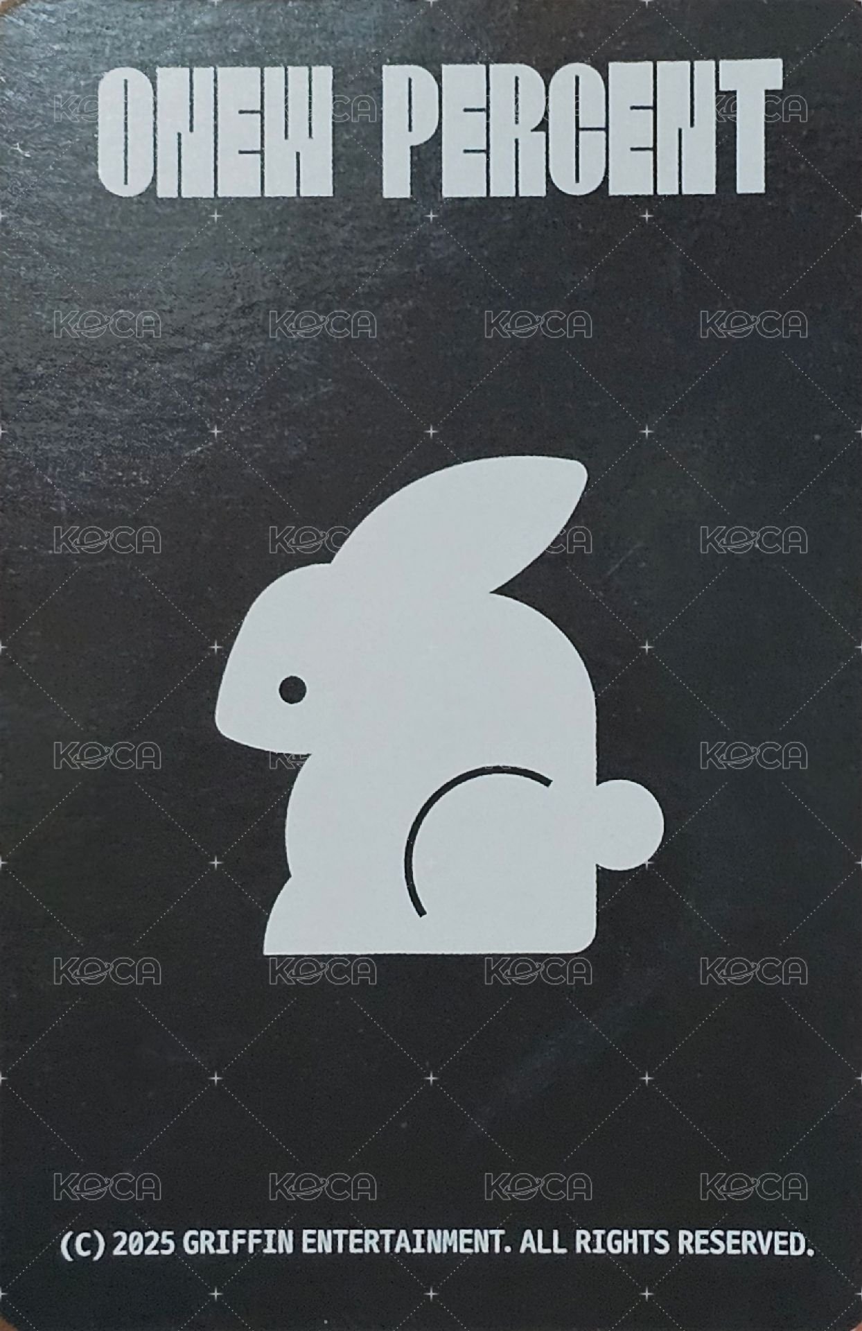 Onew Percent 快閃店 衣服 周邊卡  背面