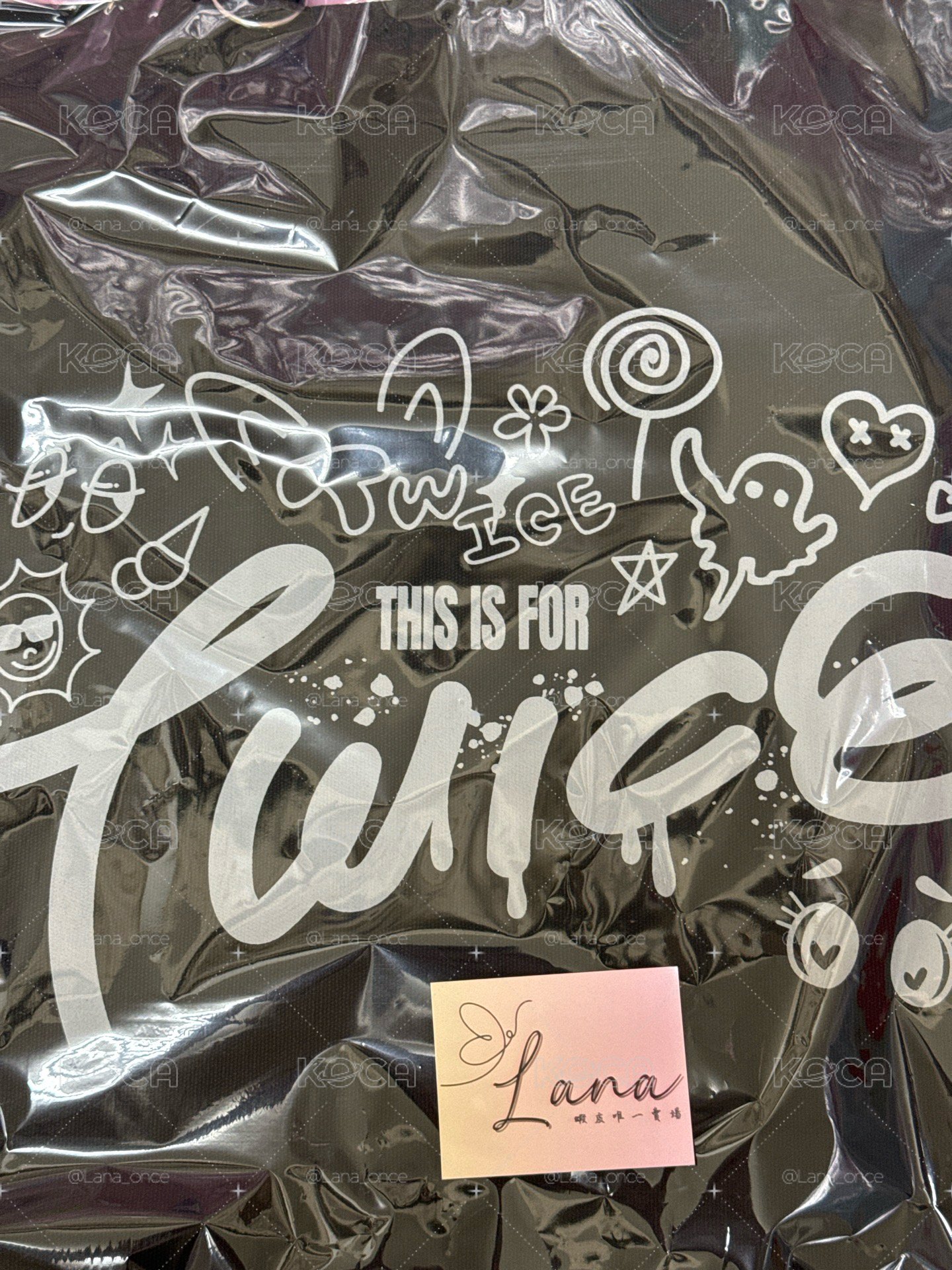 TWICE This is for 六巡 背包袋子 日周 黑色購物袋 托特包