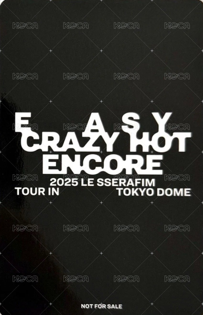 25‘巡迴 環球 東蛋安可 幸運卡  背面