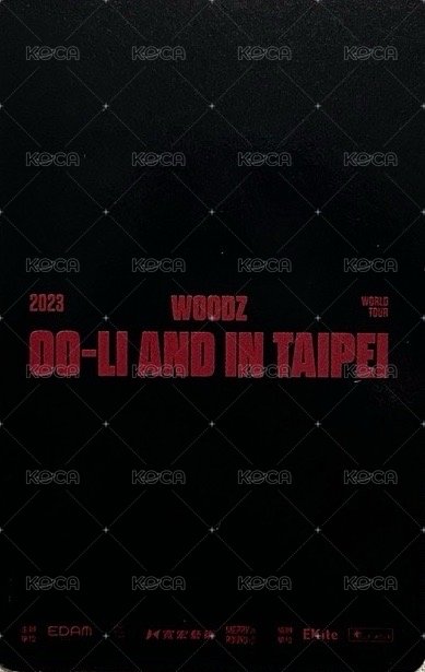 2023 World Tour [OO-LI] AND IN TAIPEI 入場卡 / 場限卡 台北入場卡 背面