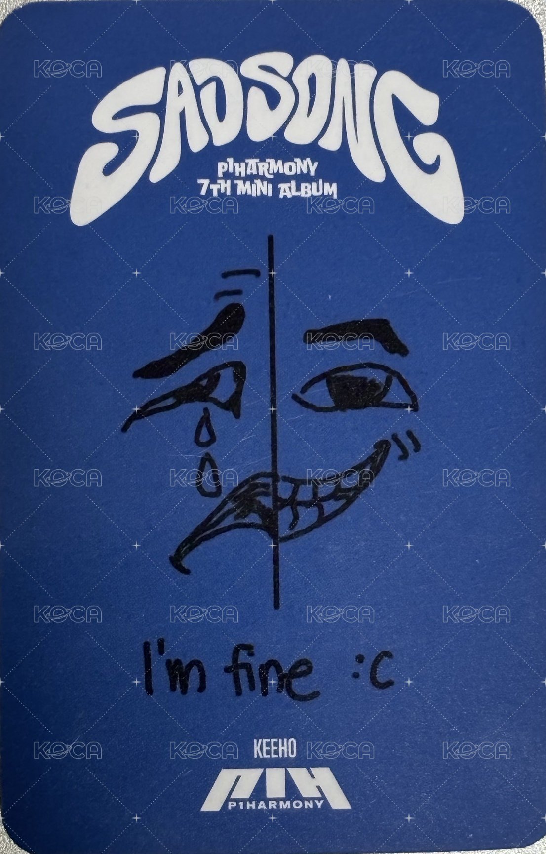 SAD SONG 打歌卡  背面