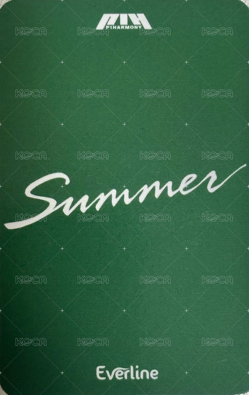 P1Harmony 2nd PHOTO BOOK el 特典卡  背面