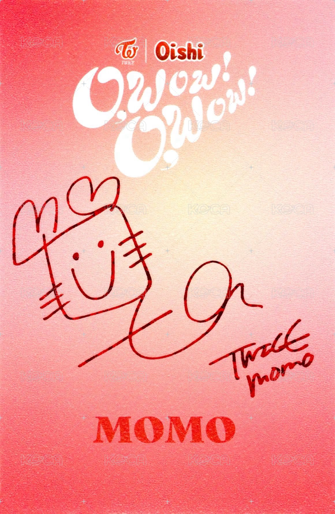 Oishi 代言卡  背面