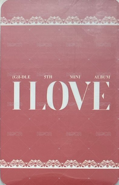 I LOVE sr 特典卡  背面