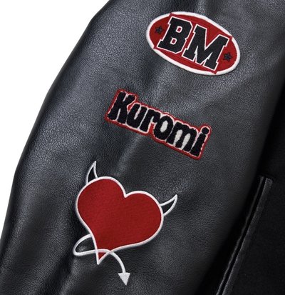 [酷洛米 聯名周邊] 棒球外套 黑色