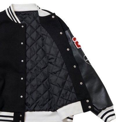 [酷洛米 聯名周邊] 棒球外套 黑色