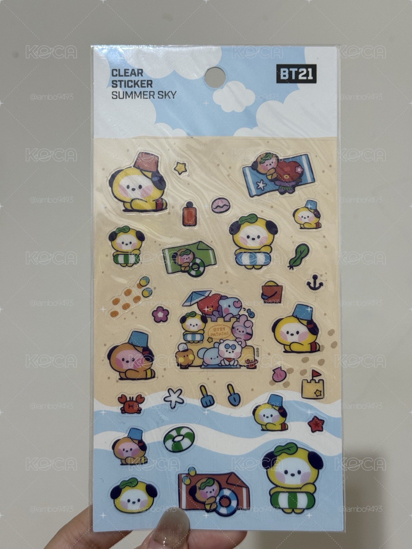 BT21 海灘 貼紙