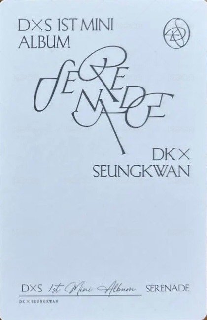 𝐃x𝐒 ‘소야곡’ BLUE ver 專輯卡  背面