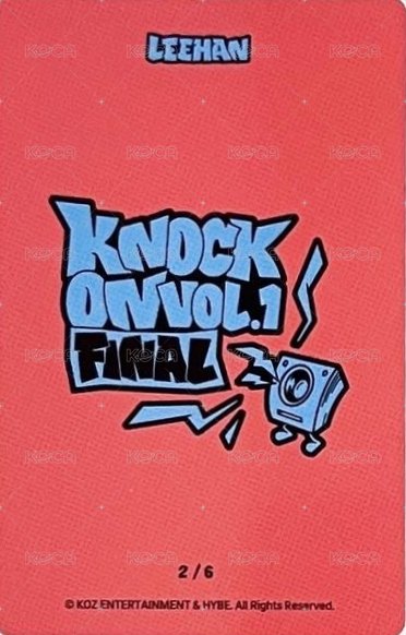 Knock On 巡迴 隨機卡 FINAL 場周 2/6 背面