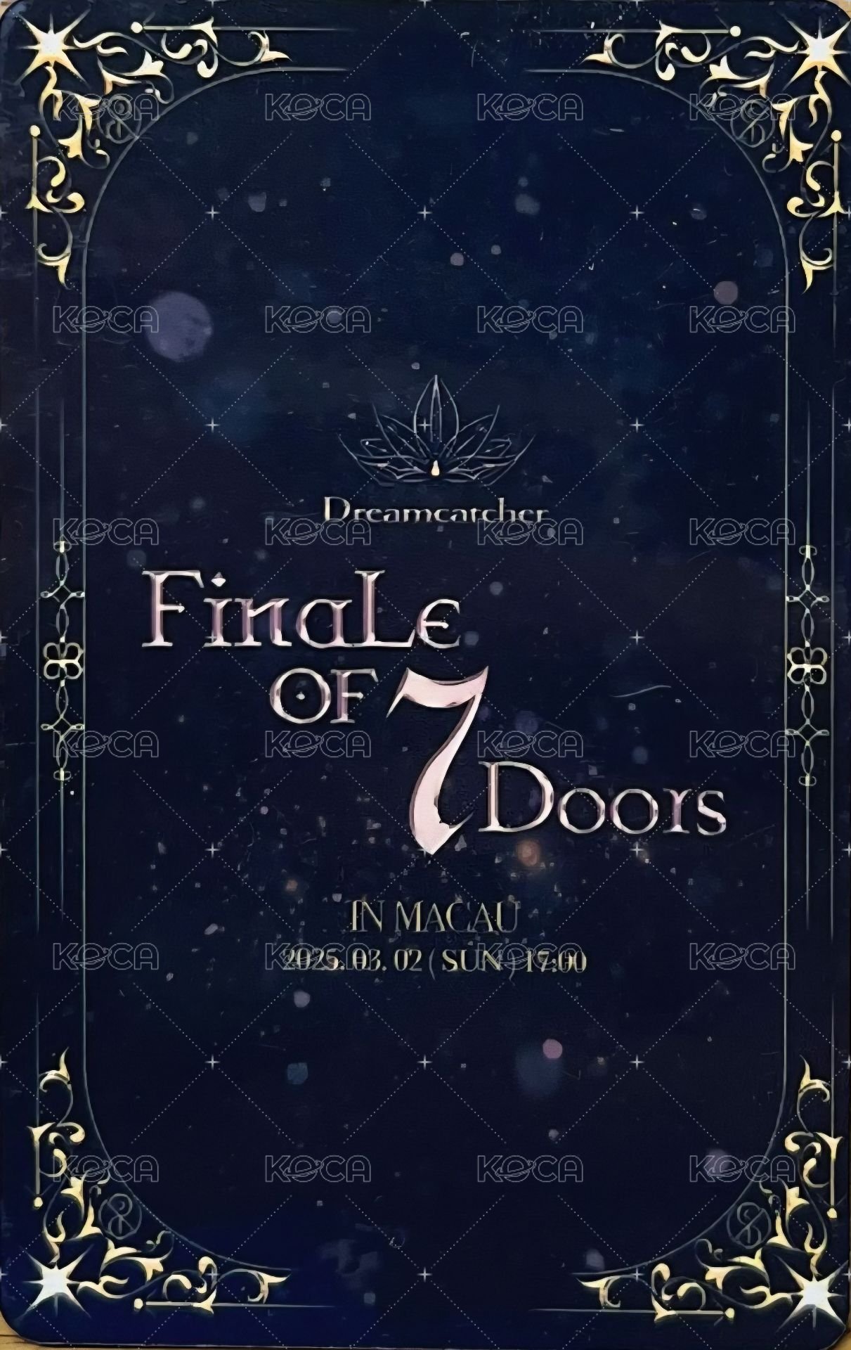 七扇門巡演終場 入場卡 / 場限卡 澳門場 背面