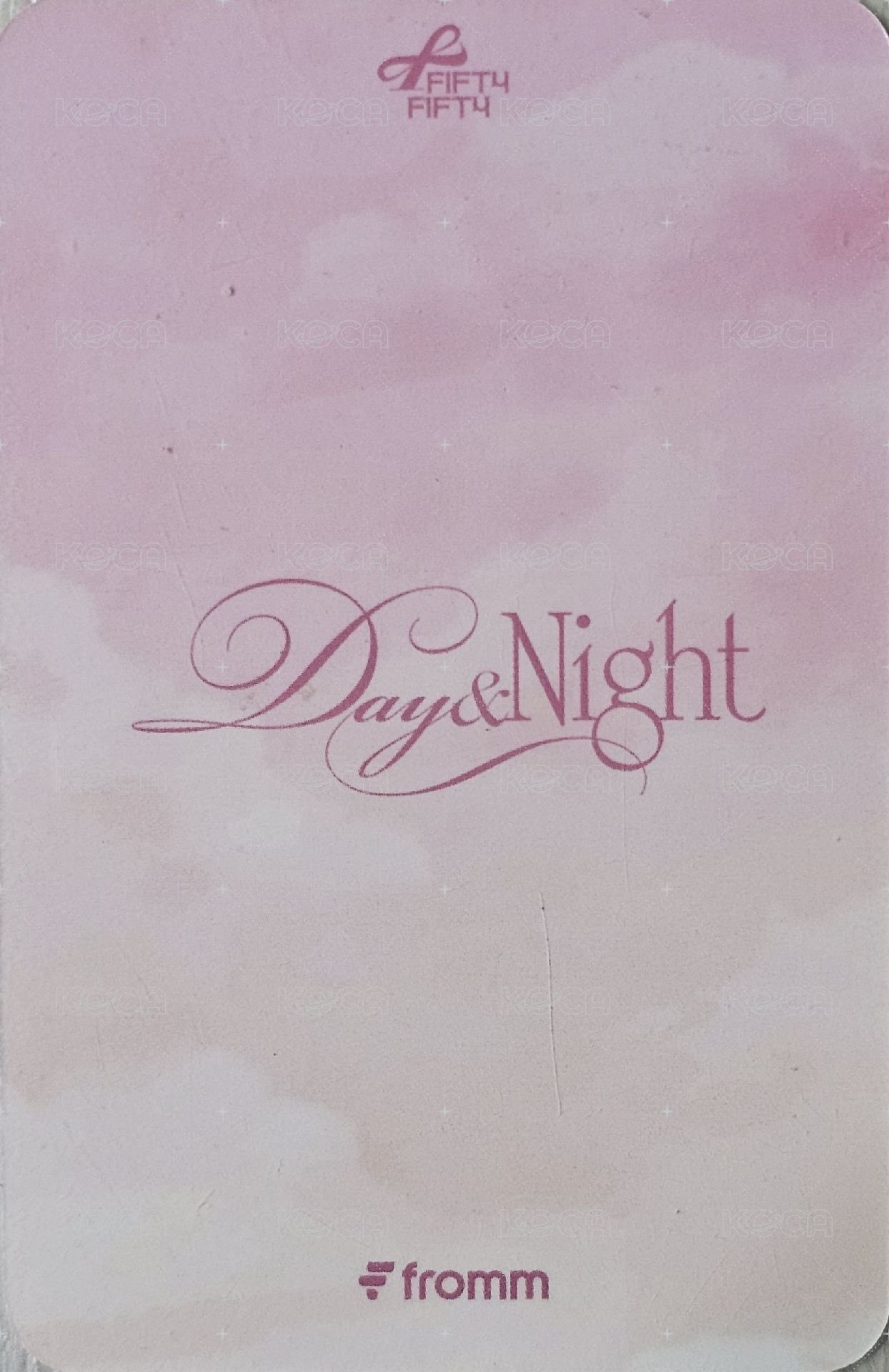 Day & Night fromm 特典卡  背面