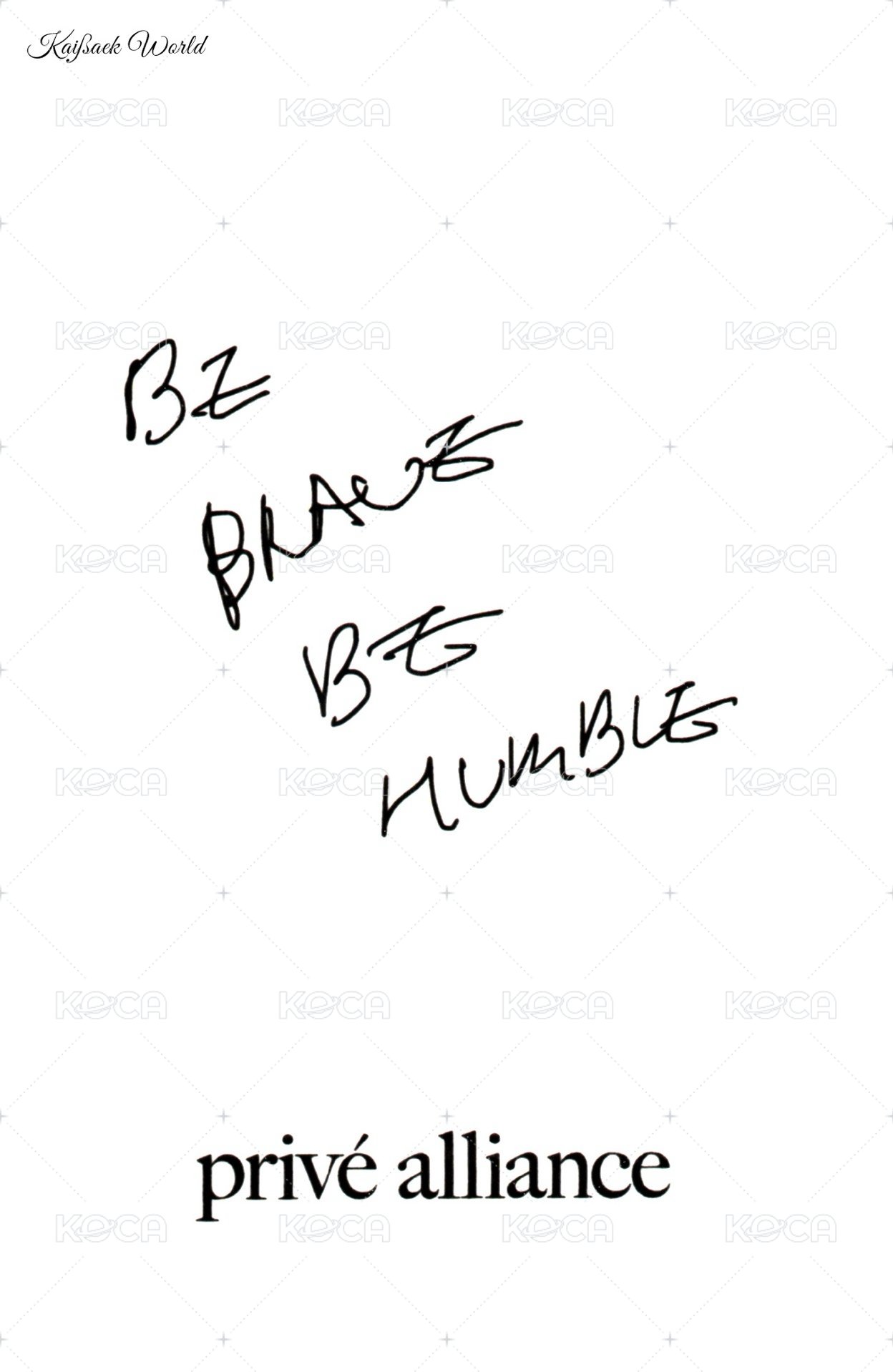 privé 代言卡  背面