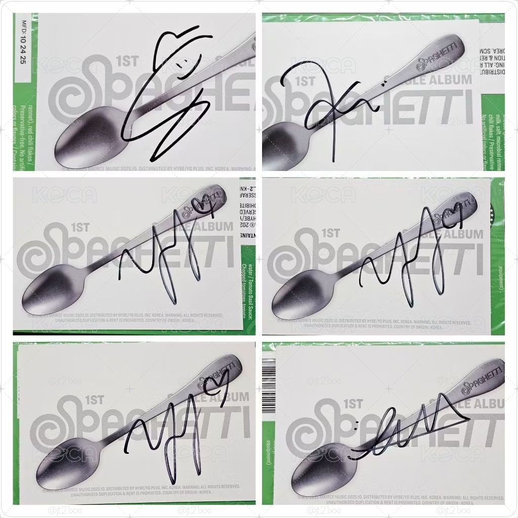 🍝 現貨【美國官網】LE SSERAFIM 已拆封 簽名專輯 1st Single SPAGHETTI 親筆簽名 CD
