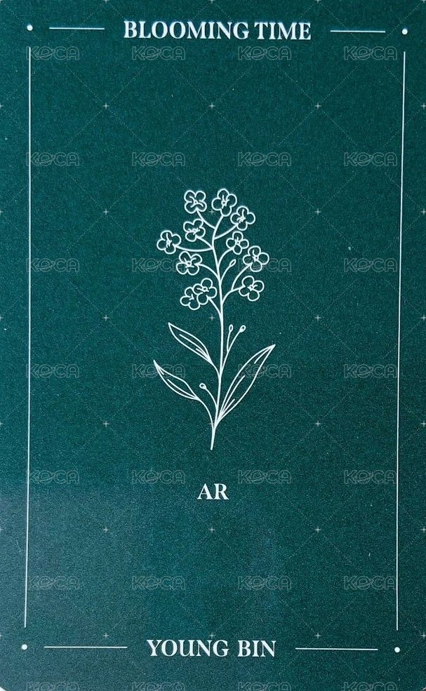 2021 SEASON'S GREETINGS  BLOOMING TIME 年曆卡 AR卡 背面