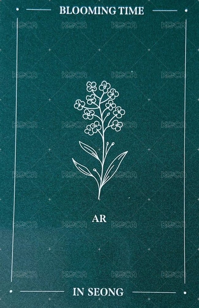 2021 SEASON'S GREETINGS  BLOOMING TIME 年曆卡 AR卡 背面