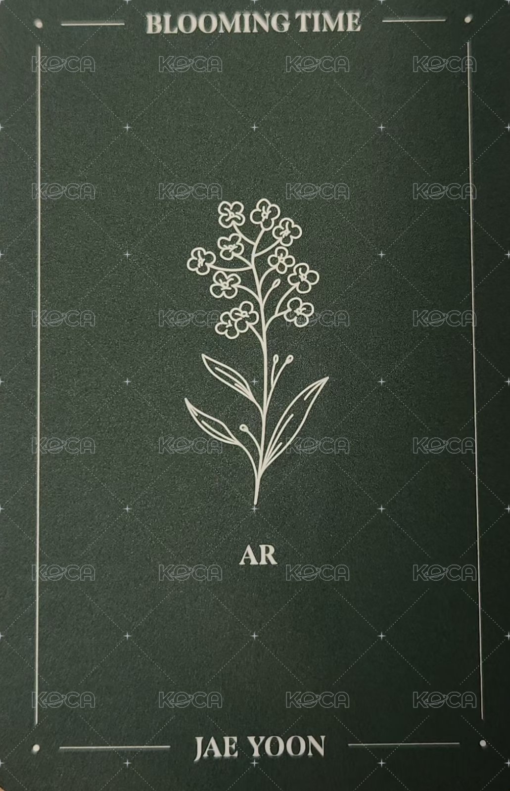 2021 SEASON'S GREETINGS  BLOOMING TIME 年曆卡 AR卡 背面