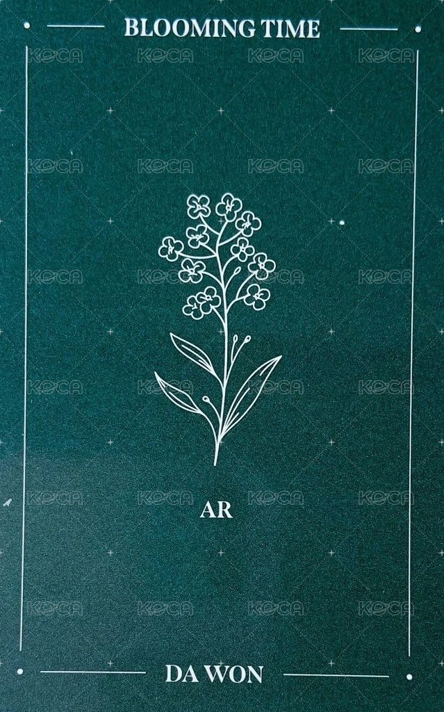 2021 SEASON'S GREETINGS  BLOOMING TIME 年曆卡 AR卡 背面