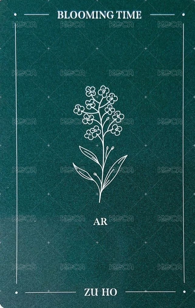 2021 SEASON'S GREETINGS  BLOOMING TIME 年曆卡 AR卡 背面