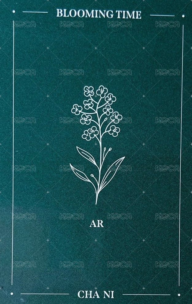 2021 SEASON'S GREETINGS  BLOOMING TIME 年曆卡 AR卡 背面