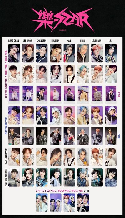 Stray kids 樂star專輯卡