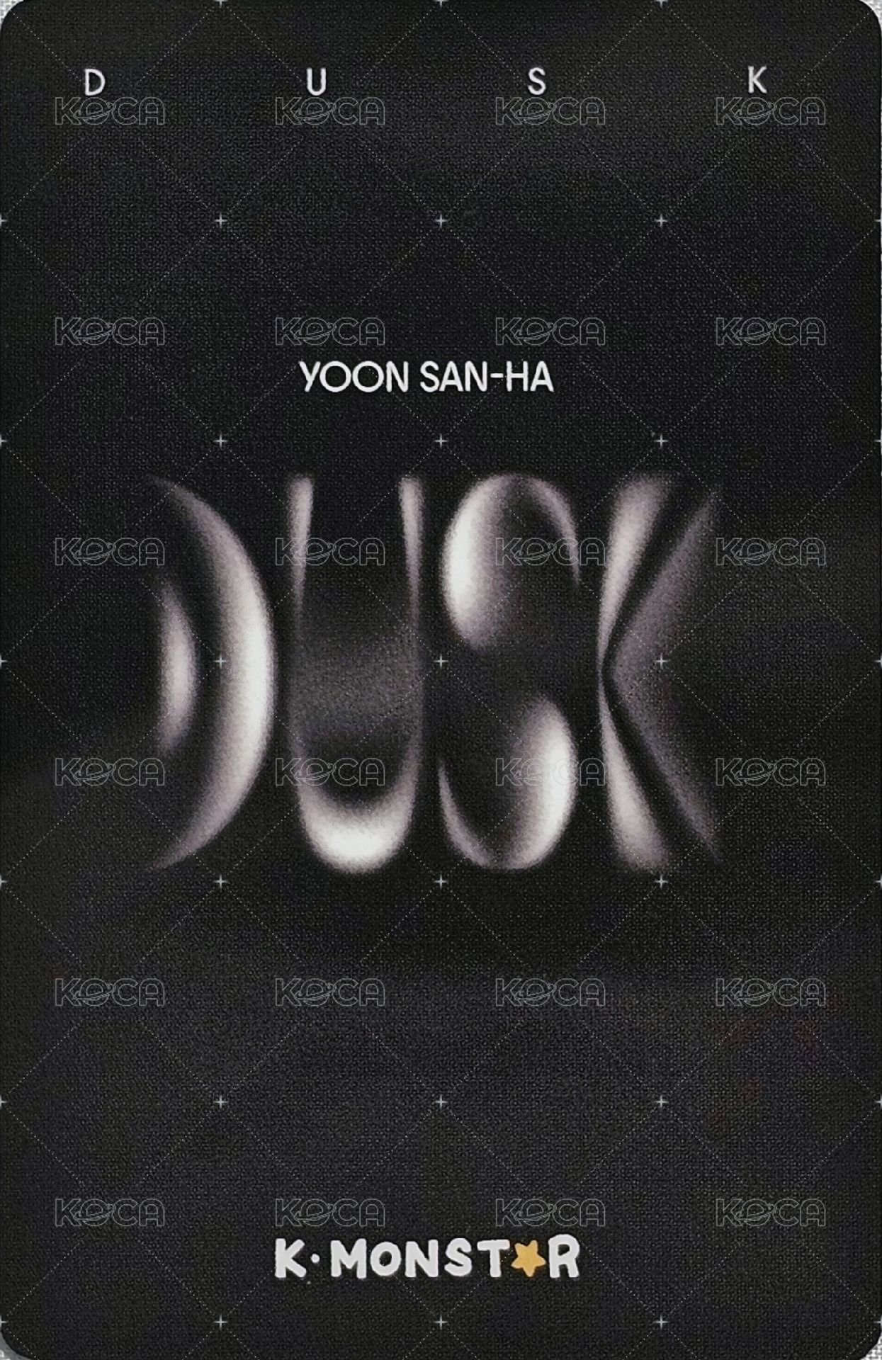 DUSK km Taipei cafe 簽售卡  背面