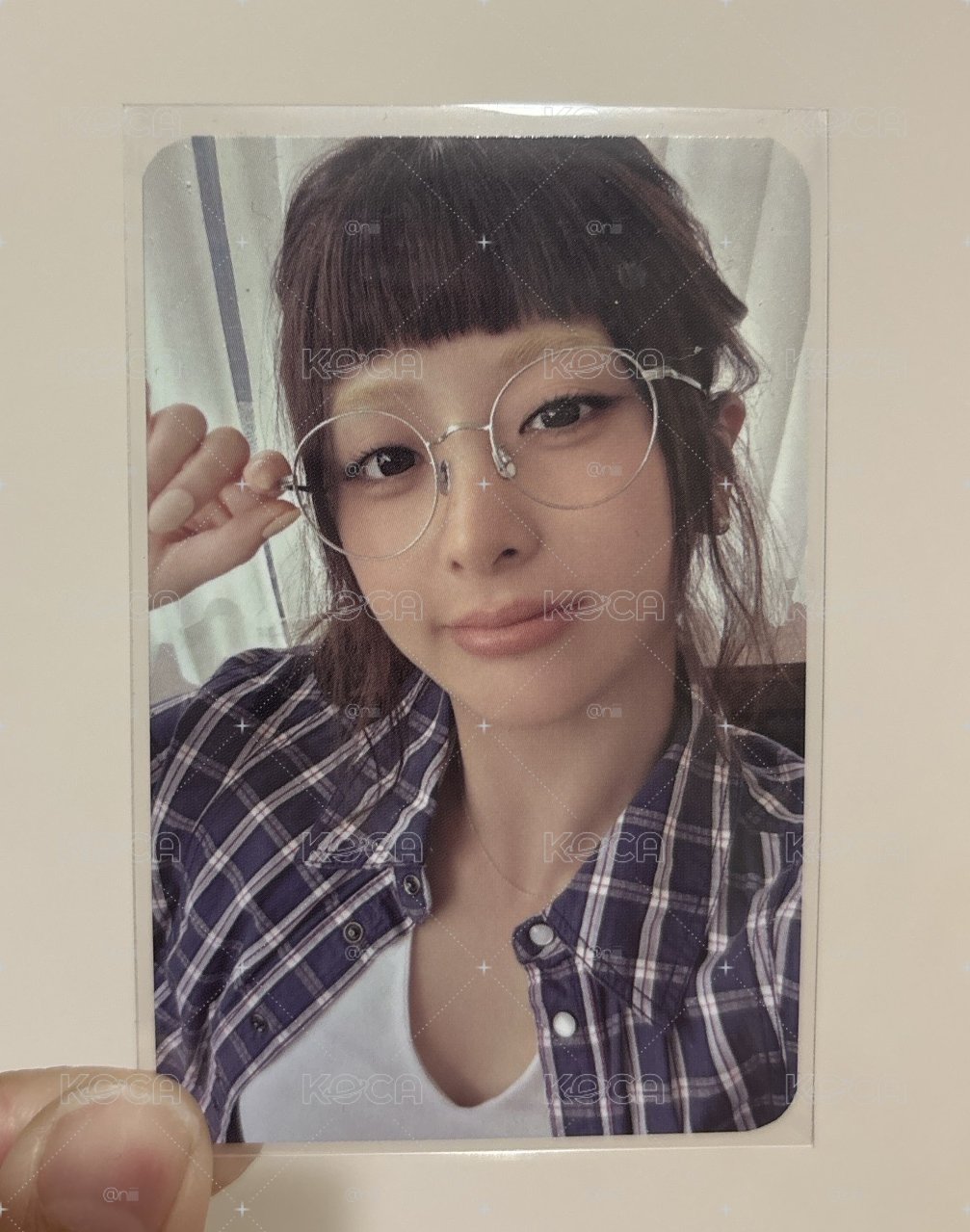 MK允真 眼鏡允 格子襯衫 實體很漂亮