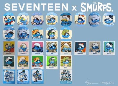 SEVENTEEN💎藍色小精靈 貼紙