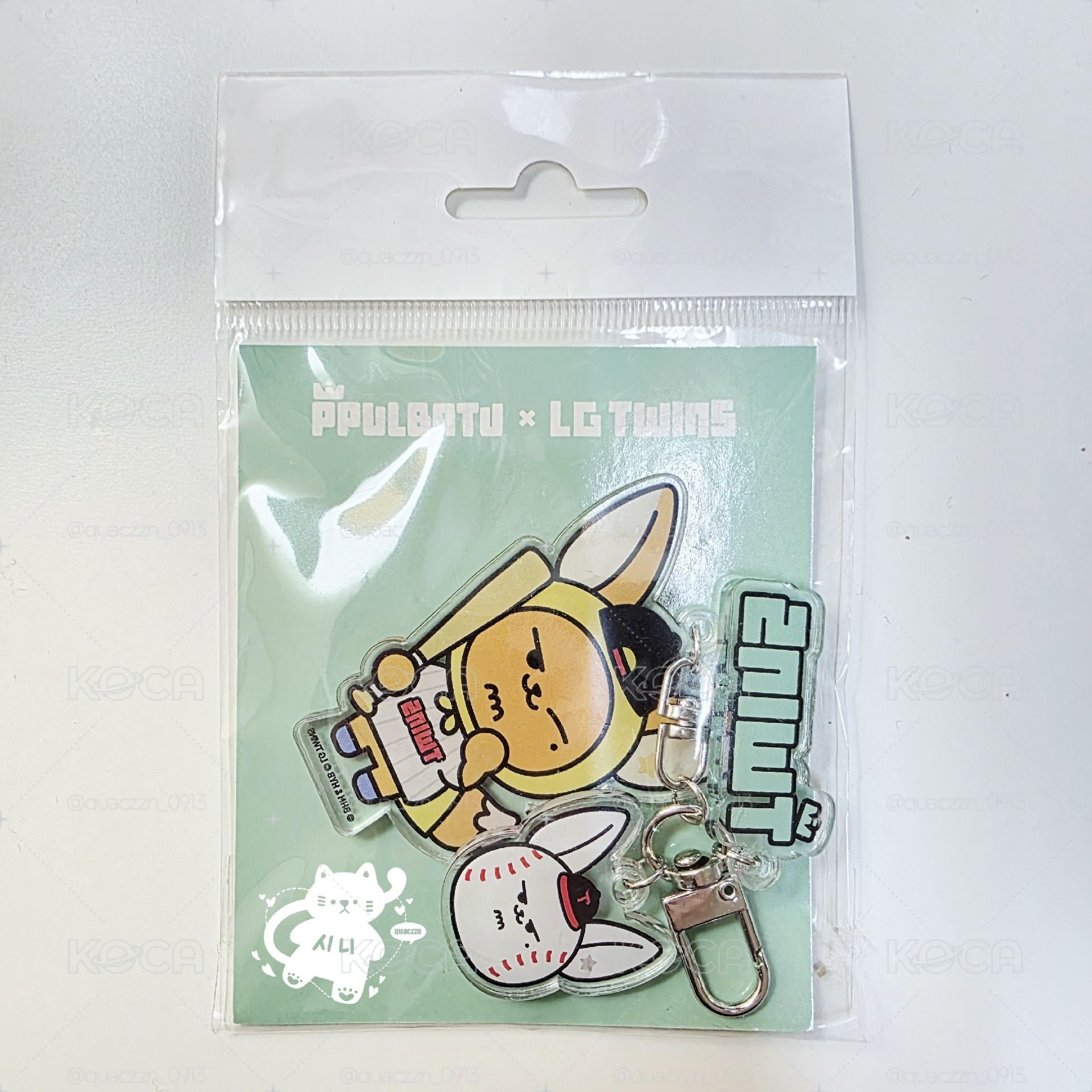 角巴兔 LG棒球聯名吊飾 黃春