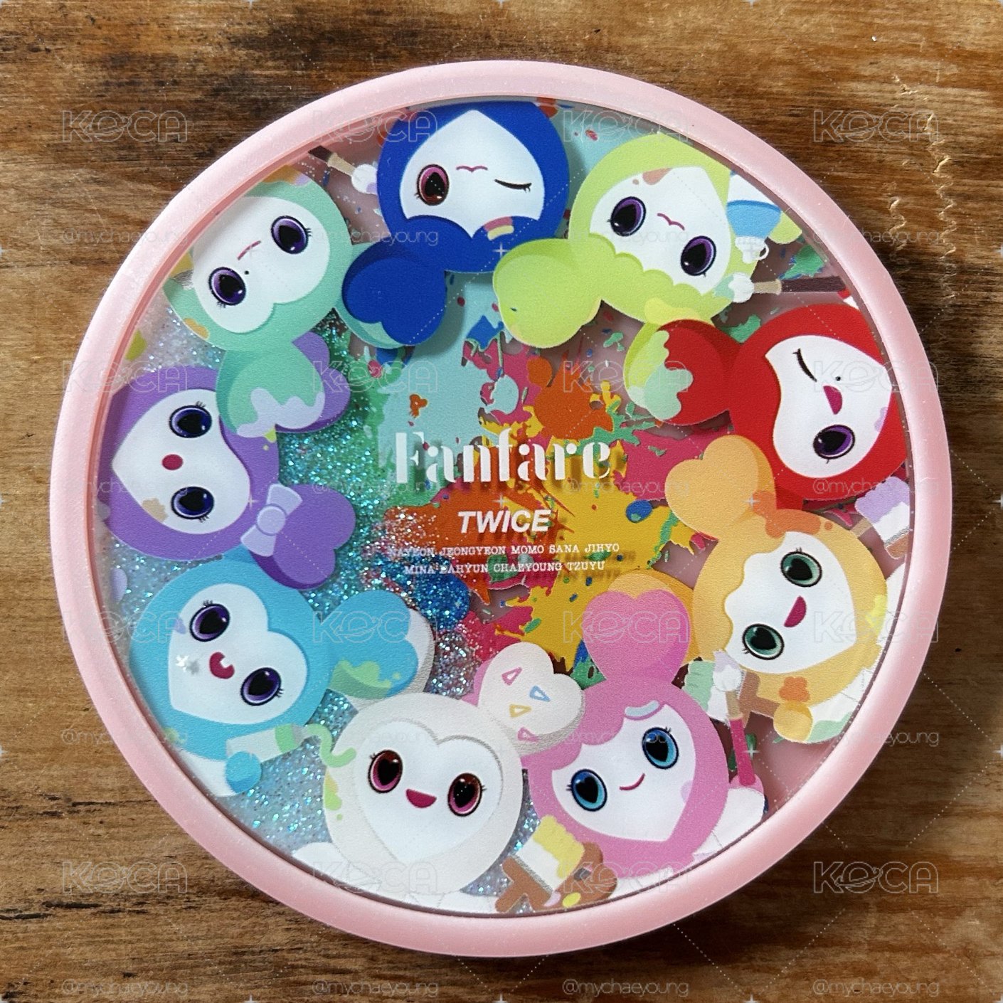 TWICE Fanfare 絕版水晶杯墊