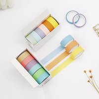 素色紙膠帶1.5C一組六入顏色隨機