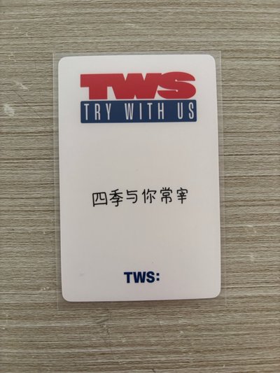 TRY WITH US yzy 晴天ver.中文卡背