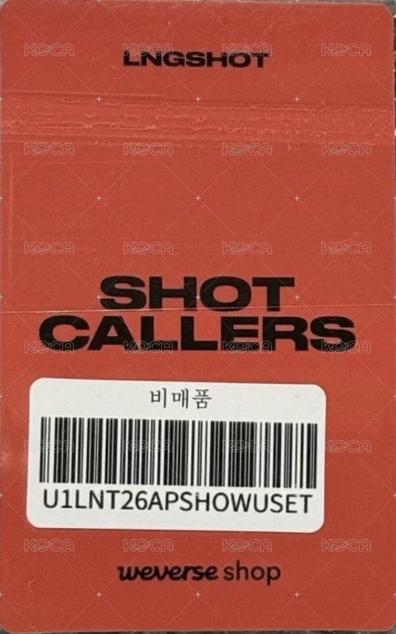 SHOT CALLERS wvs sc 直播卡  背面