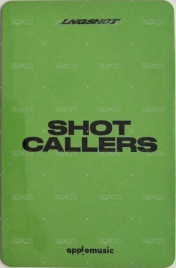 SHOT CALLERS am 預售禮 雙人卡 特典卡  背面