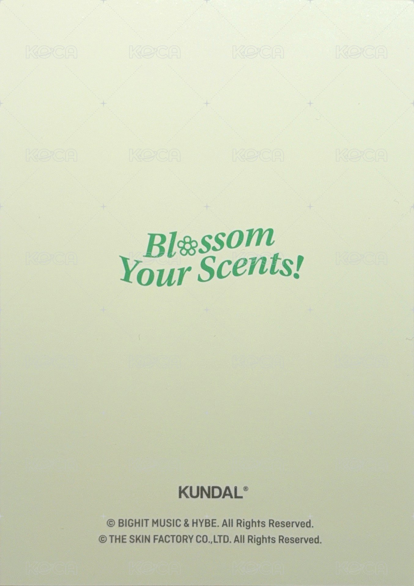 KUNDAL 人生四格卡 Bloom Your Scents! 背面