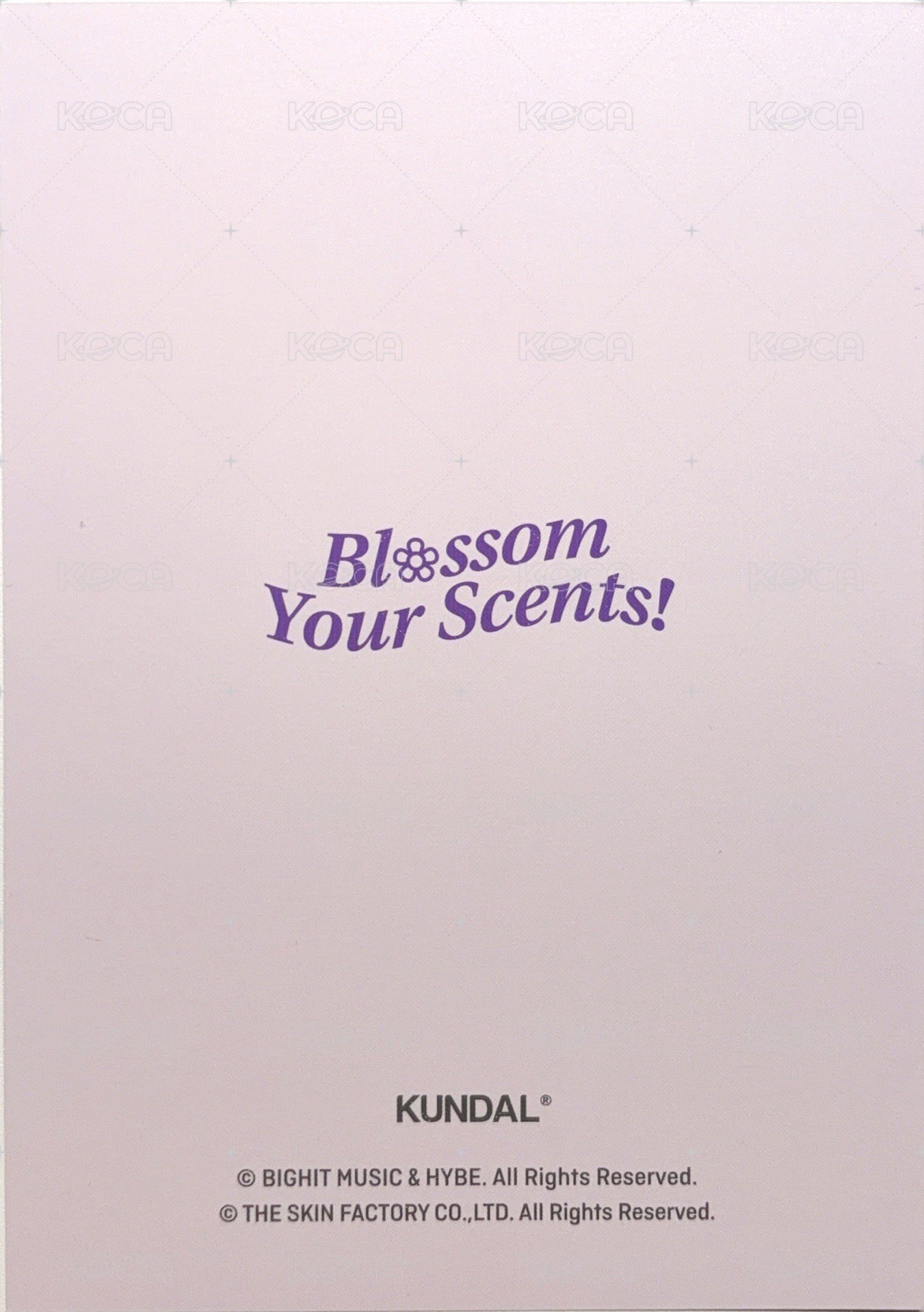 KUNDAL 人生四格卡 Bloom Your Scents! 背面
