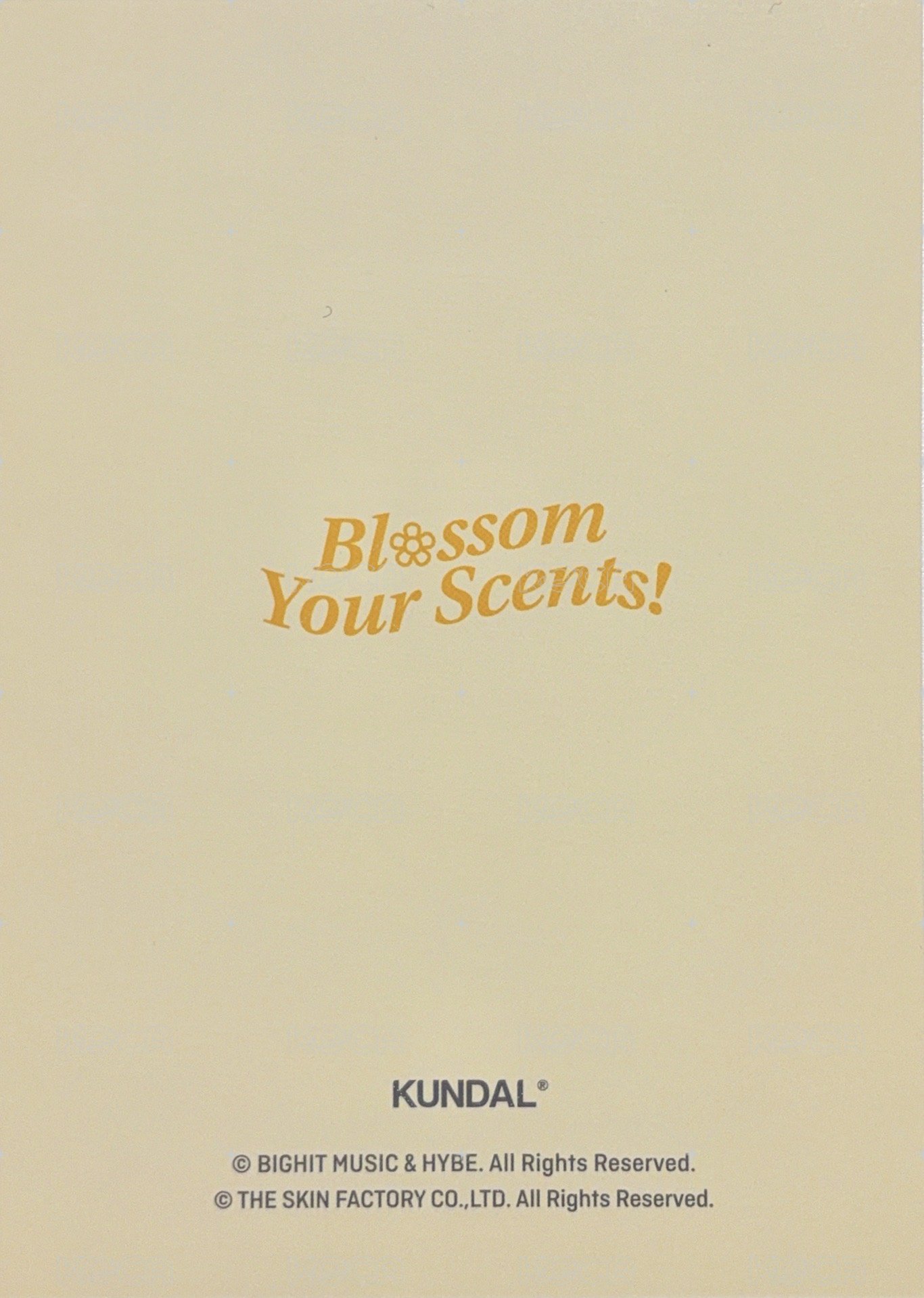 KUNDAL 人生四格卡 Bloom Your Scents! 背面
