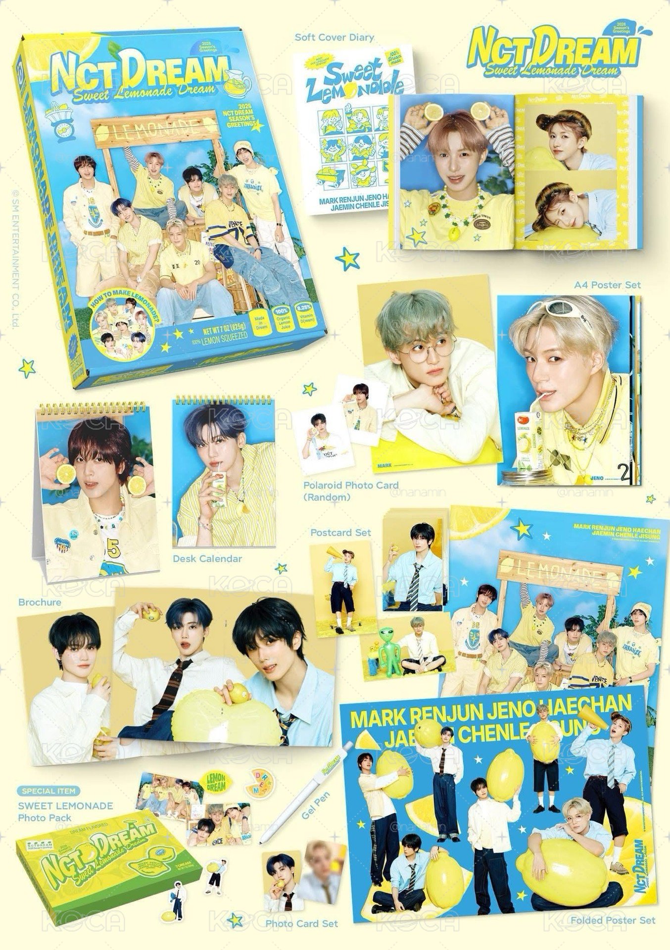 NCT DREAM 年曆個人set(含wm特典）